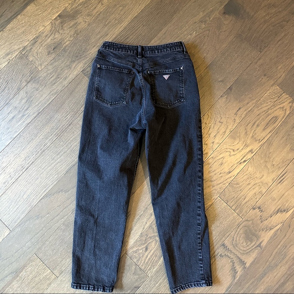 Guess Women's Black High Rise Mom Jeans - Picture 3 of 4